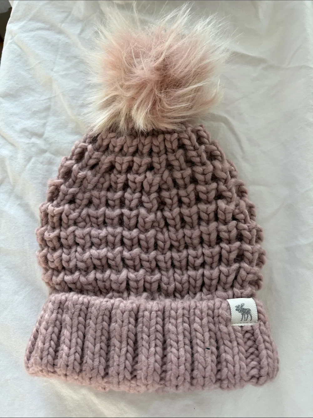 Abercrombie & Fitch Kids Chunky Knit Pom Beanies - Gray, Olive, Pink